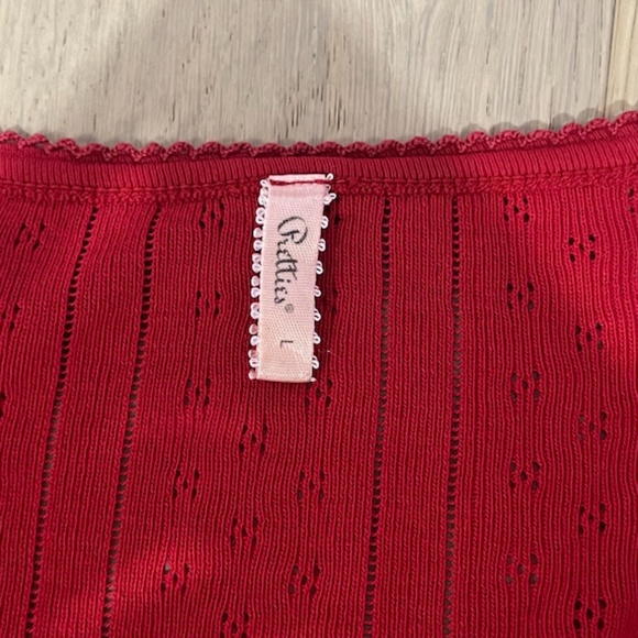 PRETTIES VENICE US BRAND Pointelle Pret Cardy RED - Picture 5 of 5